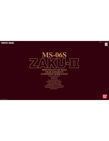 Zaku II MS-06S Perfect Grade Bandai