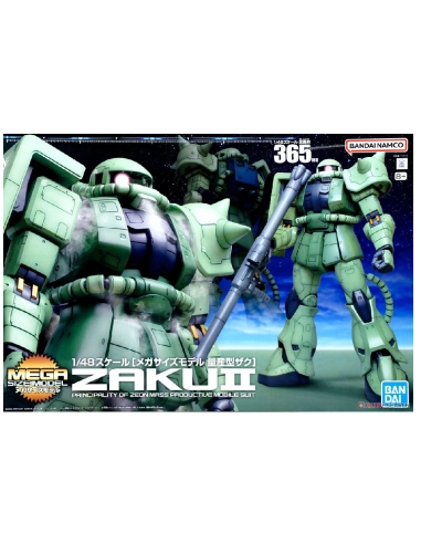 Bandai Zaku II MS-06F Mega Size 1/48